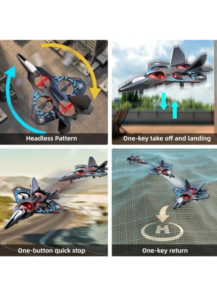 L0712 2.4GHz Remote Control Airplane, Fighter Drone, RC Airplane for Beginners, Children, and Adults, Flying Toy with Colorful Lights, USB Charging - Image 5