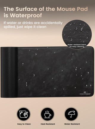 DuneVoyager M4 Relief Black ماوس باد للألعاب XXL ‎900×400×4‎ مم – مقاوم للماء، ماوس باد كبير وممتد، قاعدة مطاطية مانعة للانزلاق، تحكم سلس وثابت، مع علبة هدايا - view 5