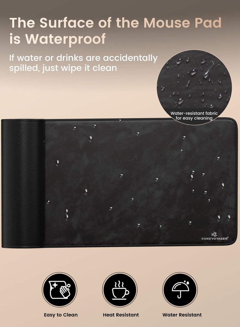 DuneVoyager M4 Relief Black Gaming Mouse Pad XXL 900×400×4MM – Waterproof Extended Large Mousepad, Non-Slip Rubber Base, Smooth & Stable Control, Gift Box - Image 5