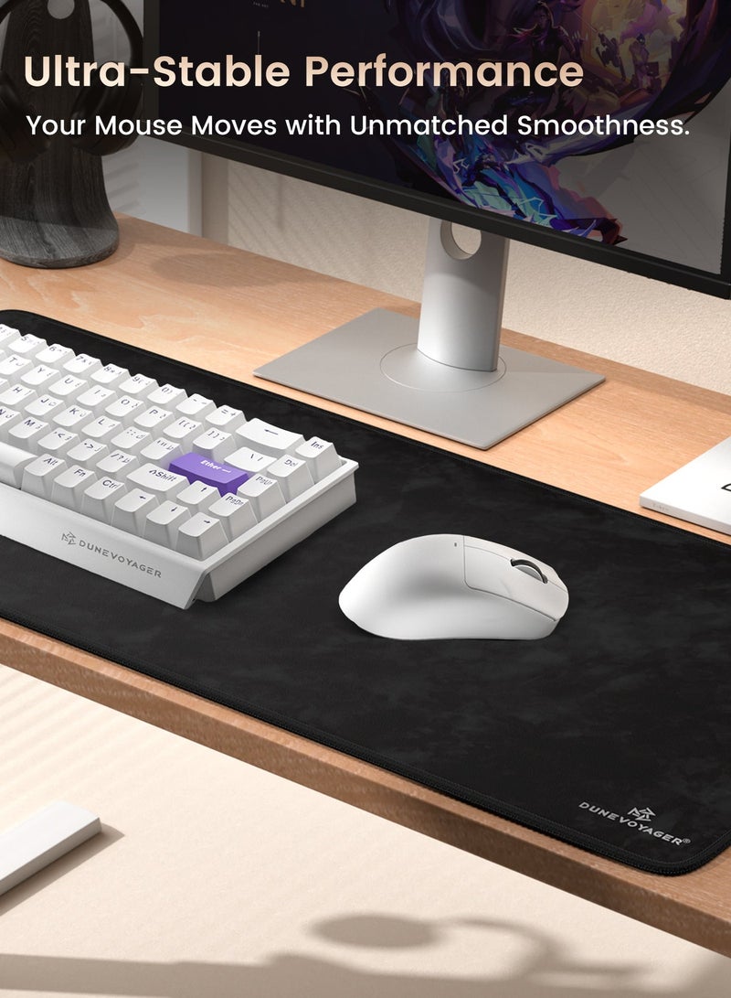 DuneVoyager M4 Relief Black Gaming Mouse Pad XXL 900×400×4MM – Waterproof Extended Large Mousepad, Non-Slip Rubber Base, Smooth & Stable Control, Gift Box - Image 2