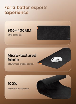 DuneVoyager M4 Relief Black ماوس باد للألعاب XXL ‎900×400×4‎ مم – مقاوم للماء، ماوس باد كبير وممتد، قاعدة مطاطية مانعة للانزلاق، تحكم سلس وثابت، مع علبة هدايا - view 4