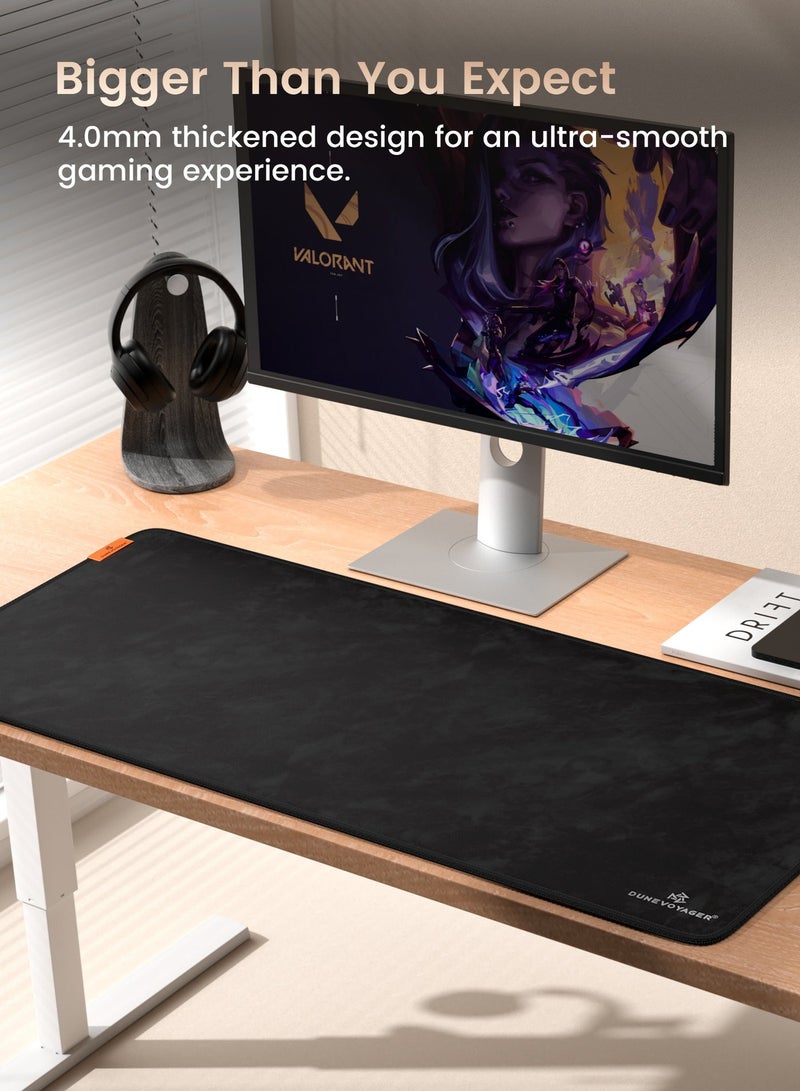 DuneVoyager M4 Relief Black Gaming Mouse Pad XXL 900×400×4MM – Waterproof Extended Large Mousepad, Non-Slip Rubber Base, Smooth & Stable Control, Gift Box - Image 3