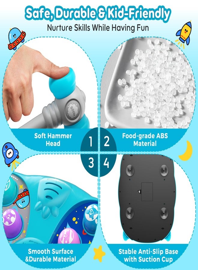 Noltola Whack Mole Game for Kids, Idea Gift for 3-12 Year Old Boys and Girls, Interactive Pounding Toy with 2 Hammers, Lights & Sounds, 3 Game Modes Educational Toy for 3 4 5 6+ Year Old Boys- Blue - Image 3