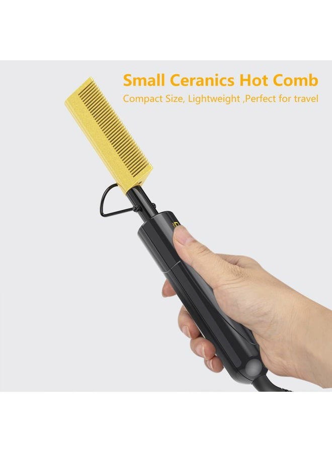 DAN Technology hot Comb Electric for Wigs,450℉Small hot Comb for Edges,Low and high Temperatures, Hair straightening Comb for Black Hair,Portable & Dual Voltage for Travel & Home… - Image 2