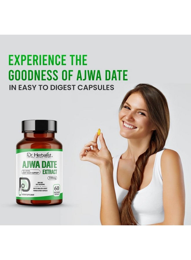 Dr. HERBALIST Ajwa Date 350mg - 60 Capsules | Non-GMO | Vegetarian - Image 2