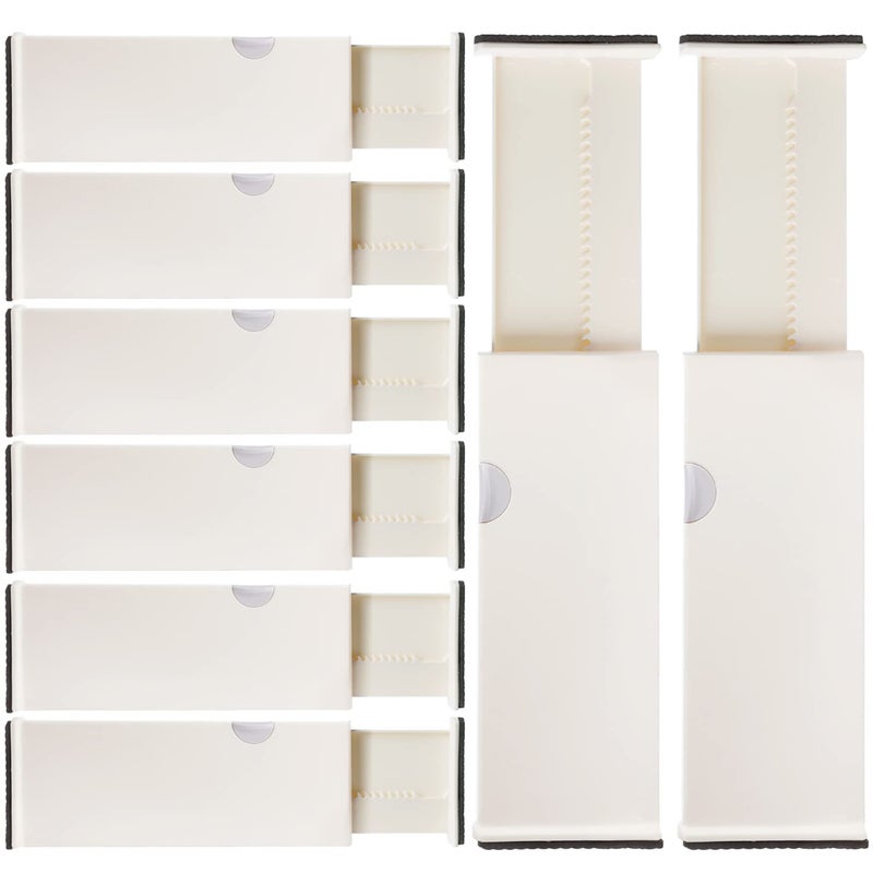 Berry Ave 8 Drawer Organizer and Dividers Organize Silverware and Utensils in Home Kitchen Divider for Clothes in Bedroom Dresser Designed to Not Snag Underwear and Bra Fabrics Bathroom Storage Organizers