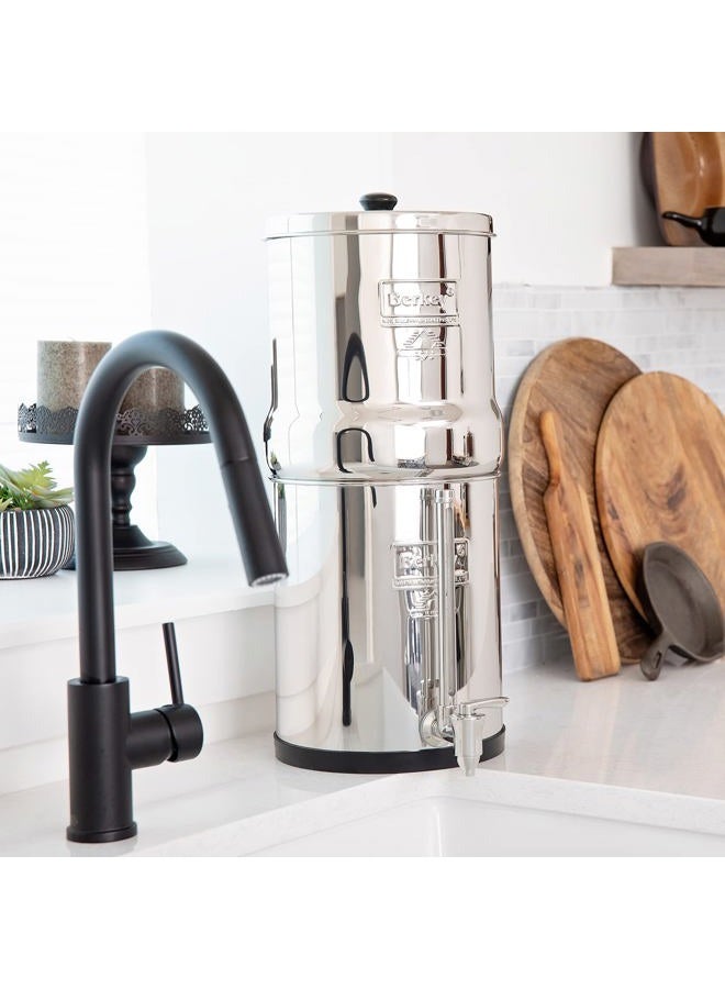 Berkey Big Gravity-Fed Water Filter System with 2 Black Elements Plus Deluxe 7" Stainless Steel Water View Spigot - Image 2