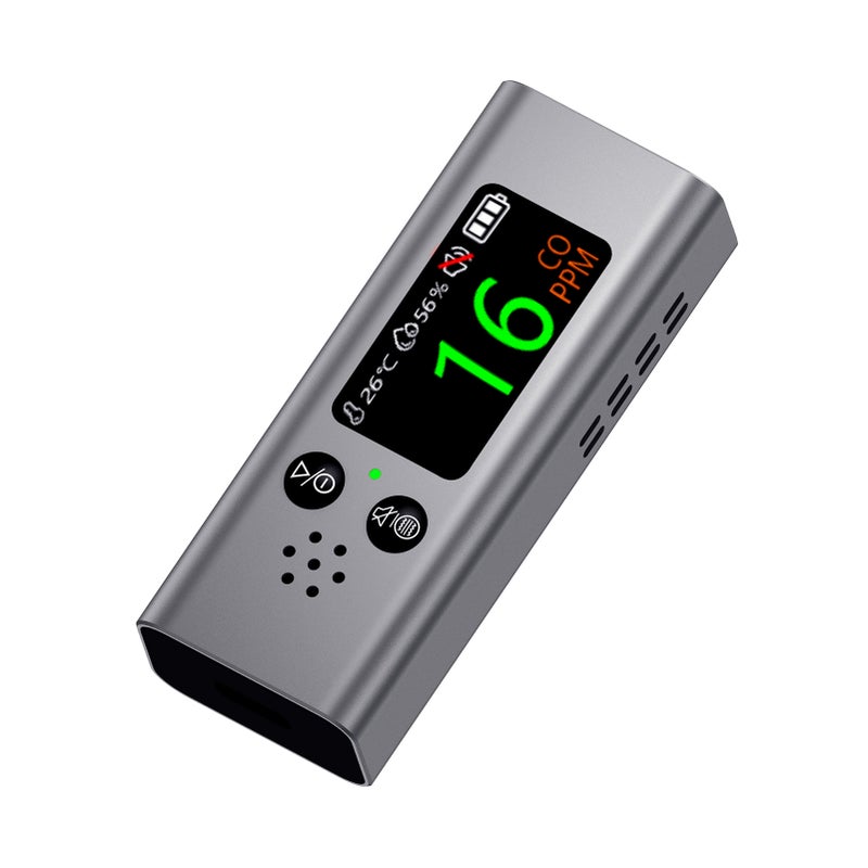 3-In-1 Carbon Monoxide Detector Multifunctional Carbon Monoxide Temperature Humidity Tester with TFT Screen Portable for Car Camping Travel - Image 1