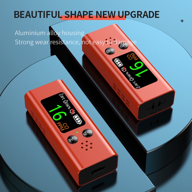 3-In-1 Carbon Monoxide Detector Multifunctional Carbon Monoxide Temperature Humidity Tester with TFT Screen Portable for Car Camping Travel - Image 4