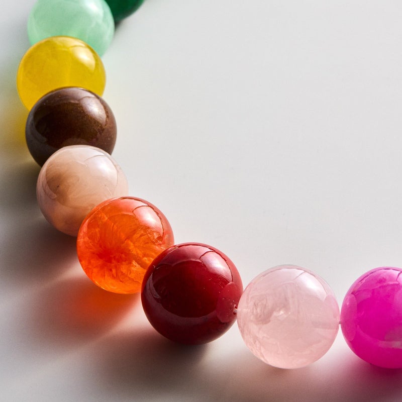 WU Dopamine Summer Acrylic Bead Pendant Necklace - Colorfast, Wholesale - Image 4