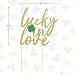 Moitkptt Lucky in Love Cake Topper for St Patricks Day Party Decorations Engagement Cake Decorations Wedding Anniversary Bridal Shower Party Decorations - Image 3