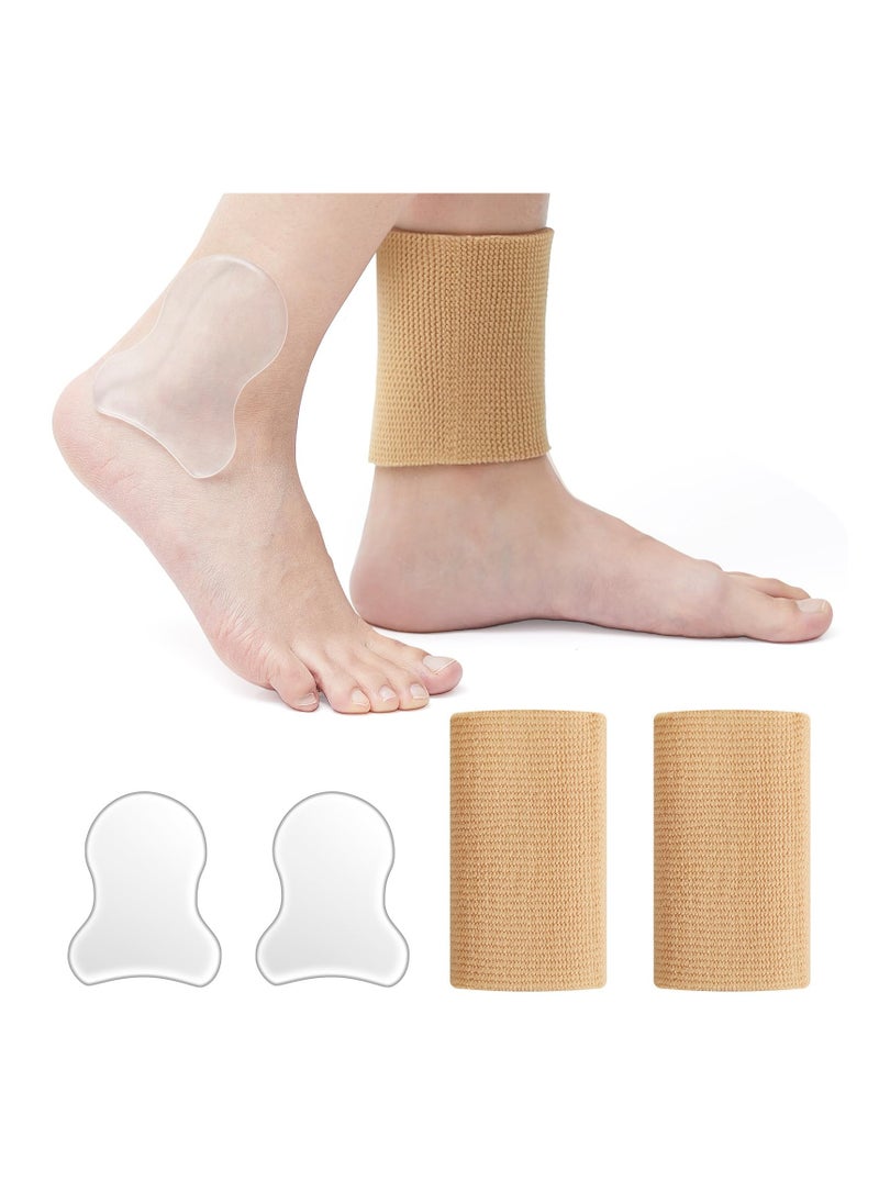 SYOSI 4 Pcs Ankle Gel Sleeve Padded Socks, Ankle Protector Soccer Elastic Football Ankle Protection, Gel Sleeve Socks Gel Pad Ankle Support Brace Pad, Skateboard Accessories for Skating Riding (Gourd)  - Image 1