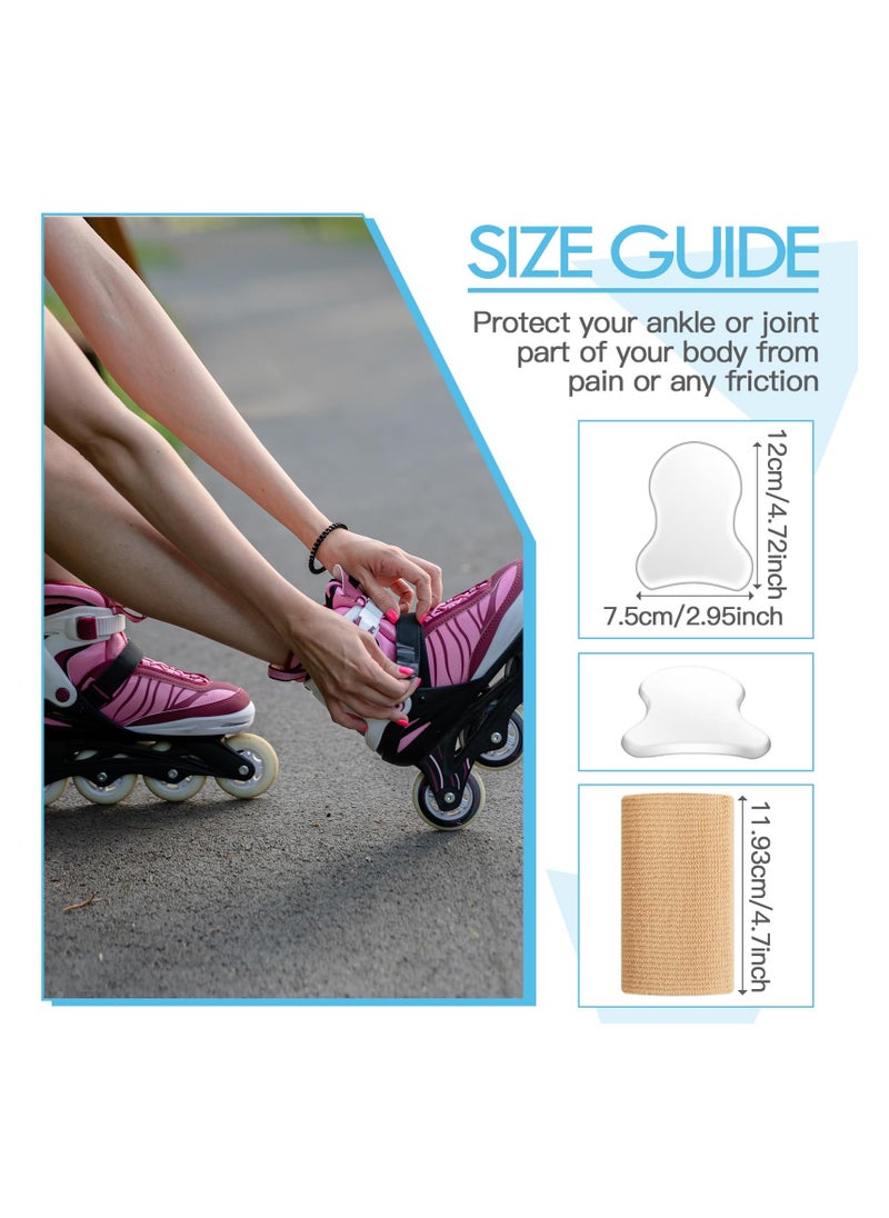 SYOSI 4 Pcs Ankle Gel Sleeve Padded Socks, Ankle Protector Soccer Elastic Football Ankle Protection, Gel Sleeve Socks Gel Pad Ankle Support Brace Pad, Skateboard Accessories for Skating Riding (Gourd)  - Image 2