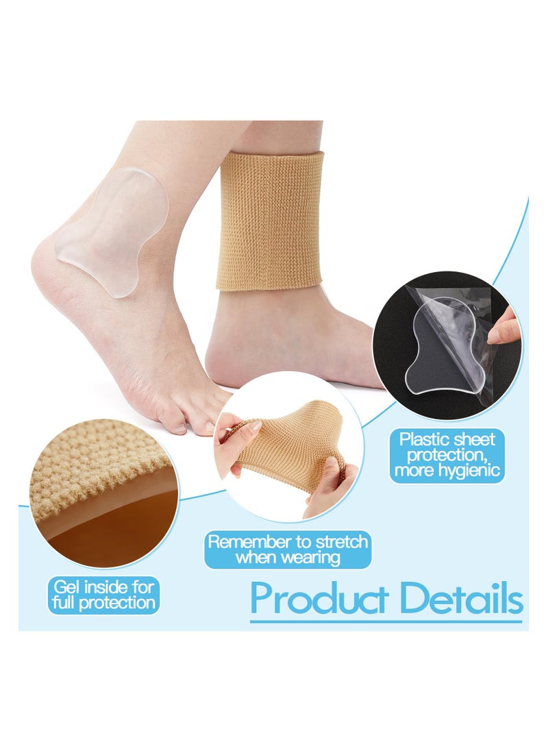 SYOSI 4 Pcs Ankle Gel Sleeve Padded Socks, Ankle Protector Soccer Elastic Football Ankle Protection, Gel Sleeve Socks Gel Pad Ankle Support Brace Pad, Skateboard Accessories for Skating Riding (Gourd)  - Image 3