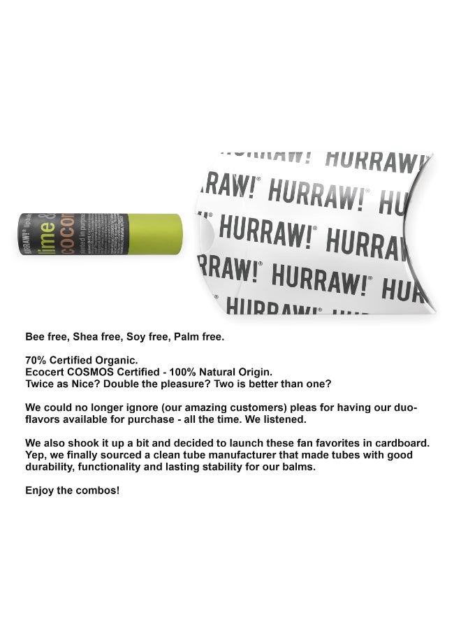 Hurraw! Hurraw Lime Coconut Lip Balm PlasticFree with new cardboard pushup tube Certified Organic 100 Natural Origin Vegan and Cruelty Free Gluten Free Bee Shea Soy and Palm Free Made in USA - Image 4