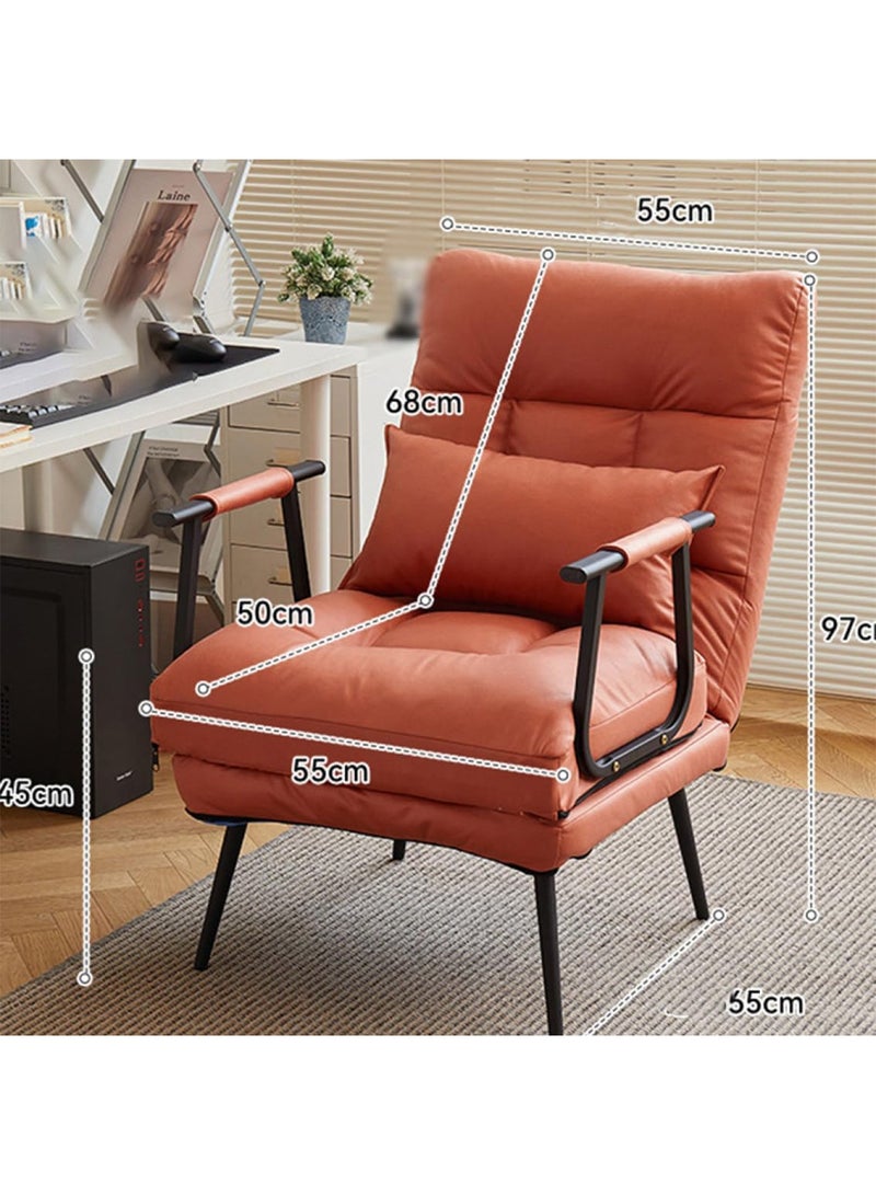 Folding Sofa Recliner Arm Chair Convertible Sofa Bed Sleeper Chair 5 Position Adjustable Backrest - Image 2