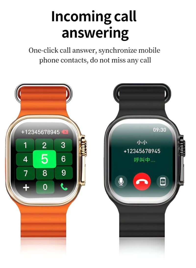 Generic - X10 Ultra3 Curved Screen Smart Watch NFC Bluetooth Wireless Charging (Yellow) - Image 1
