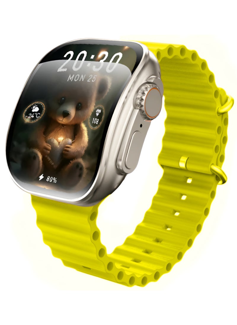 Generic - X10 Ultra3 Curved Screen Smart Watch NFC Bluetooth Wireless Charging (Yellow) - Image 1