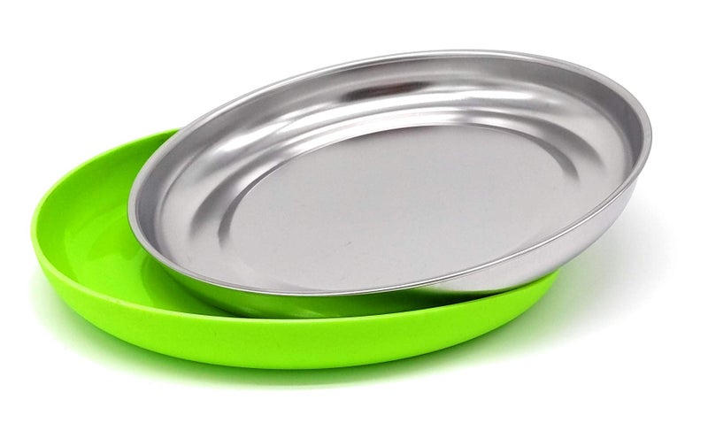 WeeMoose Premium 304 Stainless Steel Plates with Removable Silicone Shell | Set of 4 Plates | Baby Toddler Food Snack Container - Image 2
