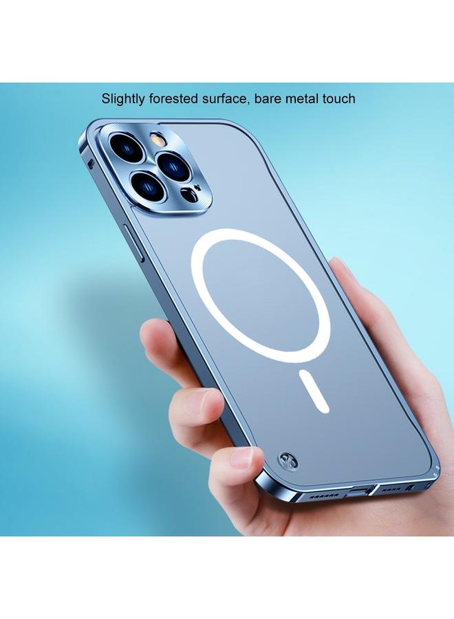 اس-توب جراب لهاتف iPhone 15 Pro Max بإطار معدني من البولي كربونات غير اللامع، جراب MagSafe مقاوم للصدمات - Image 3
