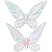 quescu 2Pcs Fairy Wings for AdultsButterfly Wings for Girls WomenHalloween Costume Sparkle Angel Wings Dress Up Party Favor WhitePink - Image 3