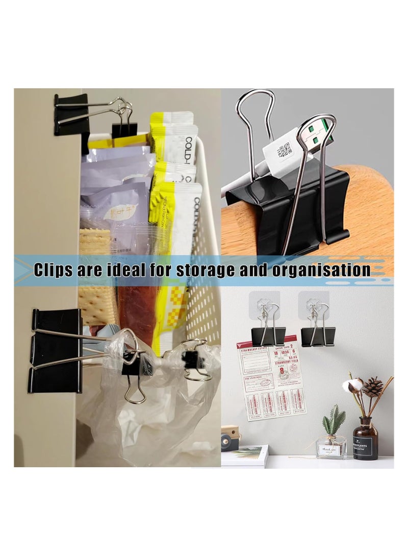 Generic Bulldog paper clips with clips that will help you hold your paper in place. Box clips: 12 pieces, 32 mm. - Image 2