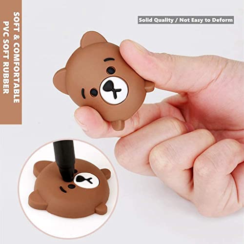 KolorFish Door Stopper Wall Protector (8 Pcs), Bumper Self Adhesive Door Knob Pads Soft Rubber Cute Animal Pattern for Protecting Wall, Fridge Door, Cabinets, Toilet - Image 5