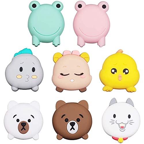 KolorFish Door Stopper Wall Protector (8 Pcs), Bumper Self Adhesive Door Knob Pads Soft Rubber Cute Animal Pattern for Protecting Wall, Fridge Door, Cabinets, Toilet - Image 2