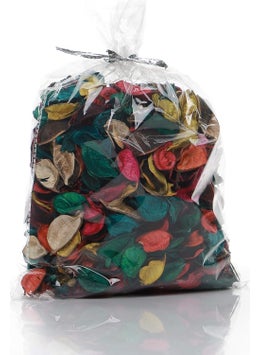 Promote Promote Potpourri Unscented Multi Dry Leaves with 5 pcs 3inch DIY Craft Wood Ball Multicolour Leaf for Decoration Art and Craft 50 g  - Image 4