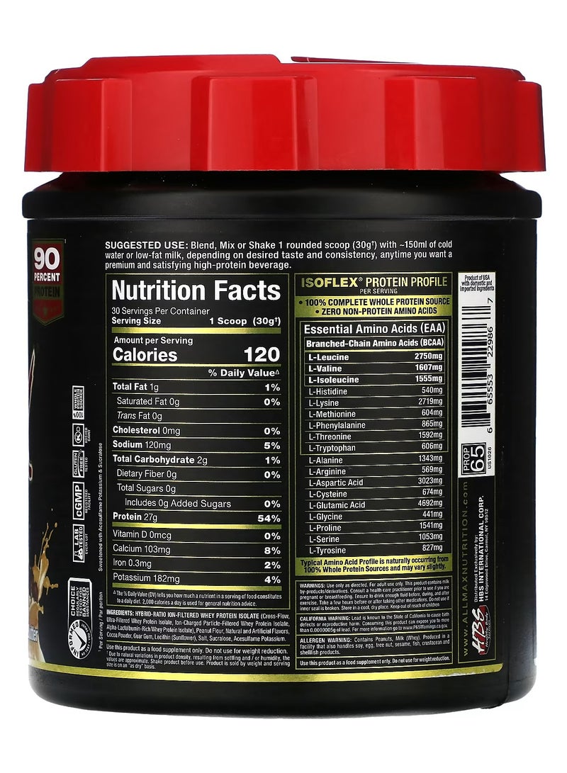 أولماكس نيوتريشن الماكس ايزوفليكس زبدة الفول السوداني بالشوكولاتة 1 رطل - Image 2