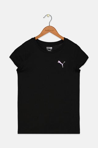 Kid Girls Round Neck Short Sleeve Brand Logo T-shirt, Black - pzsku/Z611A62F44F228FEB1E6CZ/45/1751983457/e0c703b5-5e63-43b0-9a7b-63918ac29b12