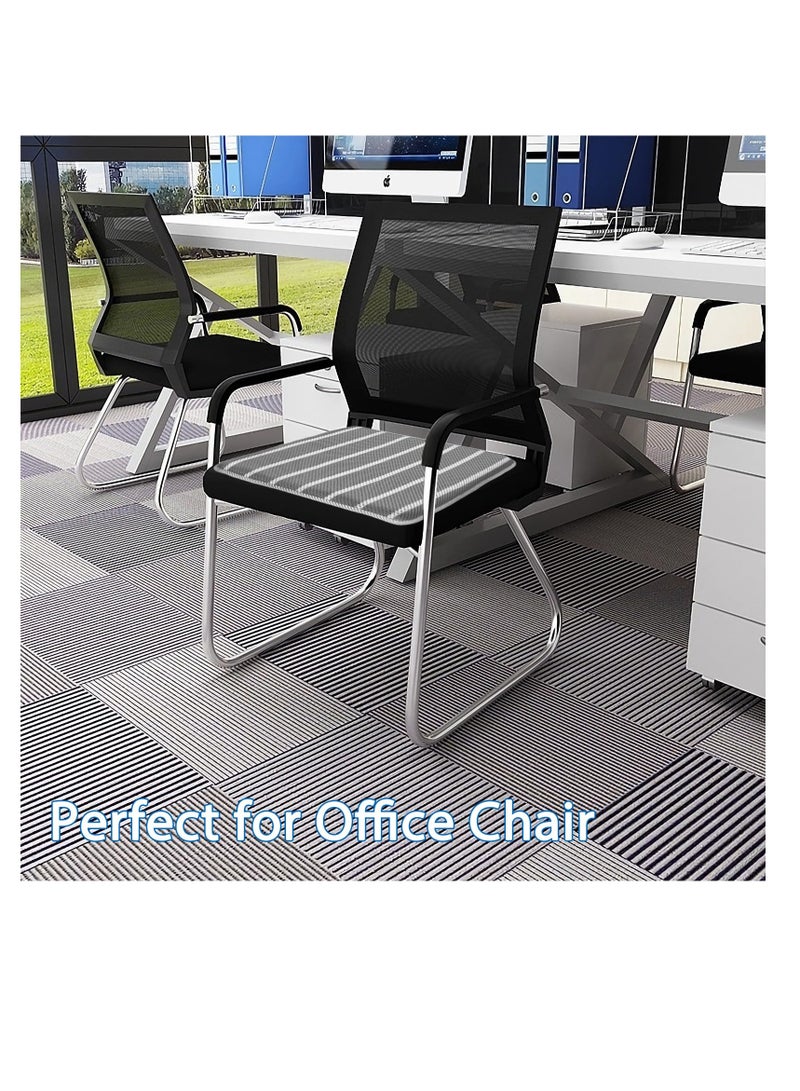 Excefore Office Chair Cushion, Square Non-Slip Car Seat Cushion with 3D Airmesh Pad, Car Seat Cooling Pad, Easy to Wash, Breathable Travel Seat for Long Sitting, Pressure Relief Seat Cushion, Grey - Image 5