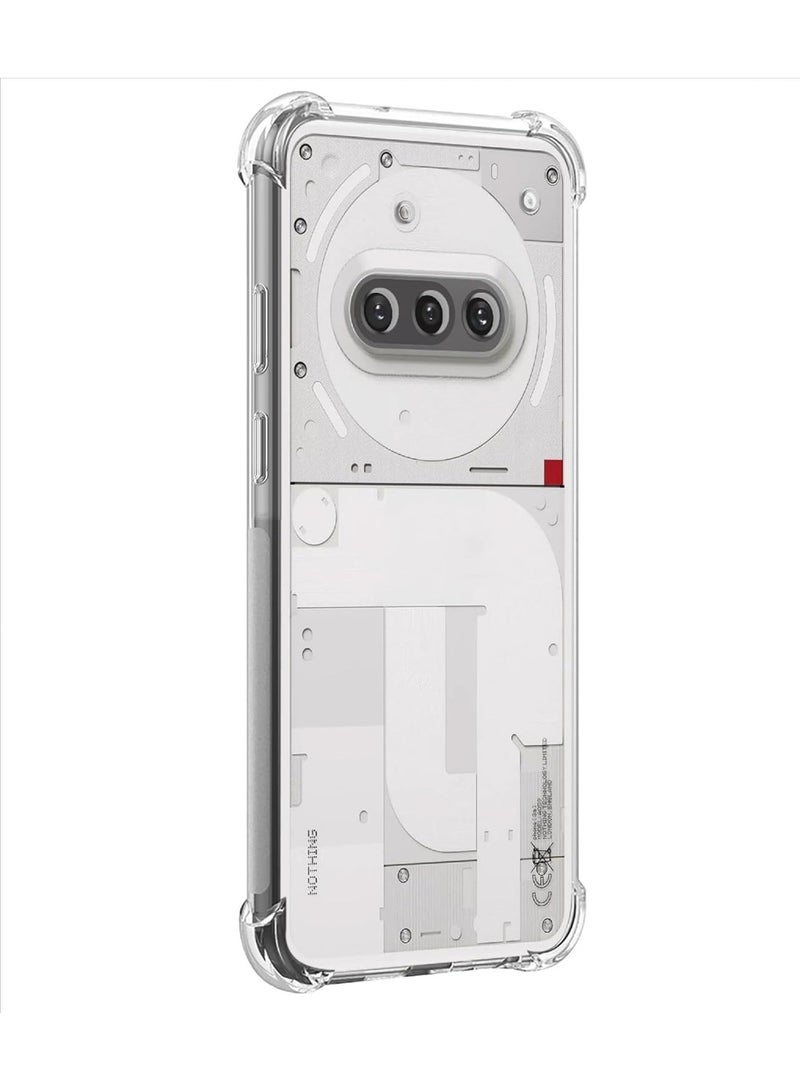 دبليو تيك غلاف حماية زوايا TPU لهاتف Nothing Phone (3a) 5G 2025 مع غلاف صلب من PC (MCTPTN) - شفاف - Image 3