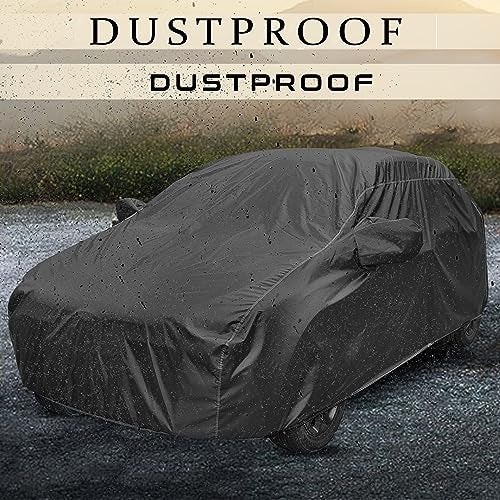 Auto Hub Car Cover Compatible with Hyundai Grand I10 with Mirror & Antenna Pocket, Dustproof, Heat Resistant, Triple Stitched, Grand I10 Car Cover- Grey - Image 5