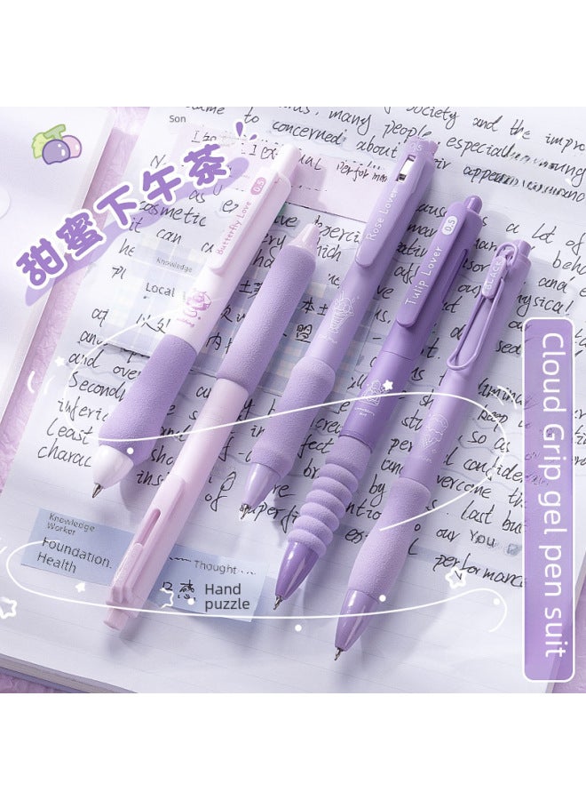 Kaba Bear Brush Pen Special Cloud Grip High-looking Quick-drying Push Gel Pen St Nib Black Pen - Image 3