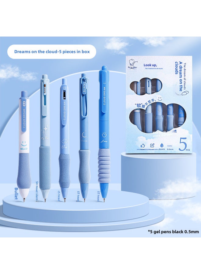Kaba Bear Brush Pen Special Cloud Grip High-looking Quick-drying Push Gel Pen St Nib Black Pen - Image 1