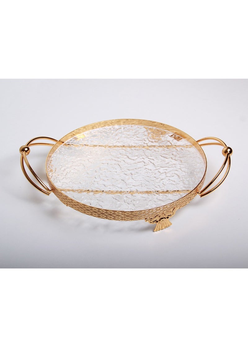 A serving tray with an elegant design. Impress your guests with this look.