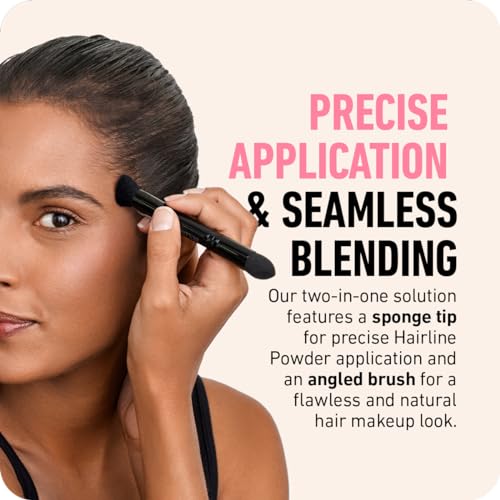BOLDIFY DualEnded Hairline Powder Brush Precision Makeup Brush Set with Sponge Tip for Seamless Blending Ideal as a Concealer Brush Hair Contour Brush and Root Touch Up - Image 3