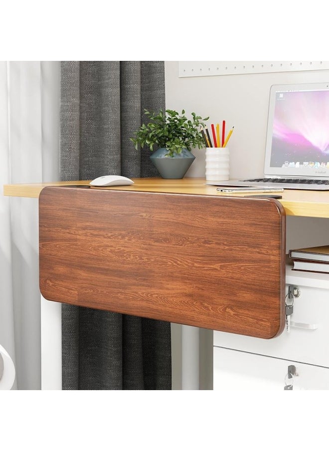 Desktop Extension Hand Support Computer Desk Desk Side Table Board Bracket Keyboard Dormitory Station Board Widened Folding Extension-Pattern:Black Bracket + White Board 40*20*1.2  - Image 5