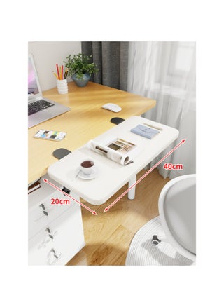 Desktop Extension Hand Support Computer Desk Desk Side Table Board Bracket Keyboard Dormitory Station Board Widened Folding Extension-Pattern:Black Bracket + White Board 40*20*1.2 - pzsku/Z611A90AB19D5E3C3FEC2Z/45/1746225279/8441d7fa-5ab9-4d3d-b8f8-4cb6f8a6efee