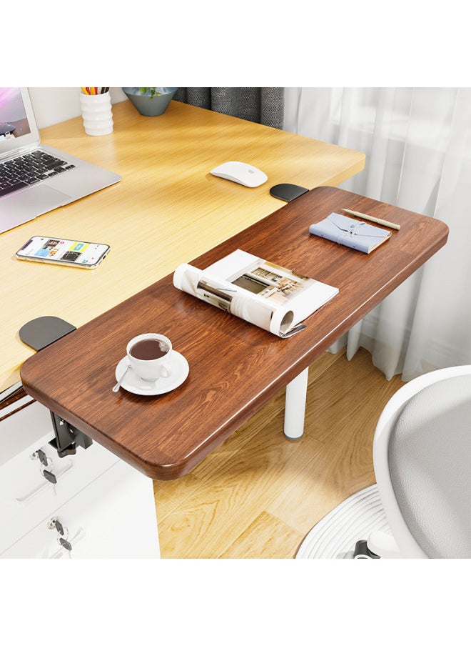 Desktop Extension Hand Support Computer Desk Desk Side Table Board Bracket Keyboard Dormitory Station Board Widened Folding Extension-Pattern:Black Bracket + White Board 40*20*1.2  - Image 4