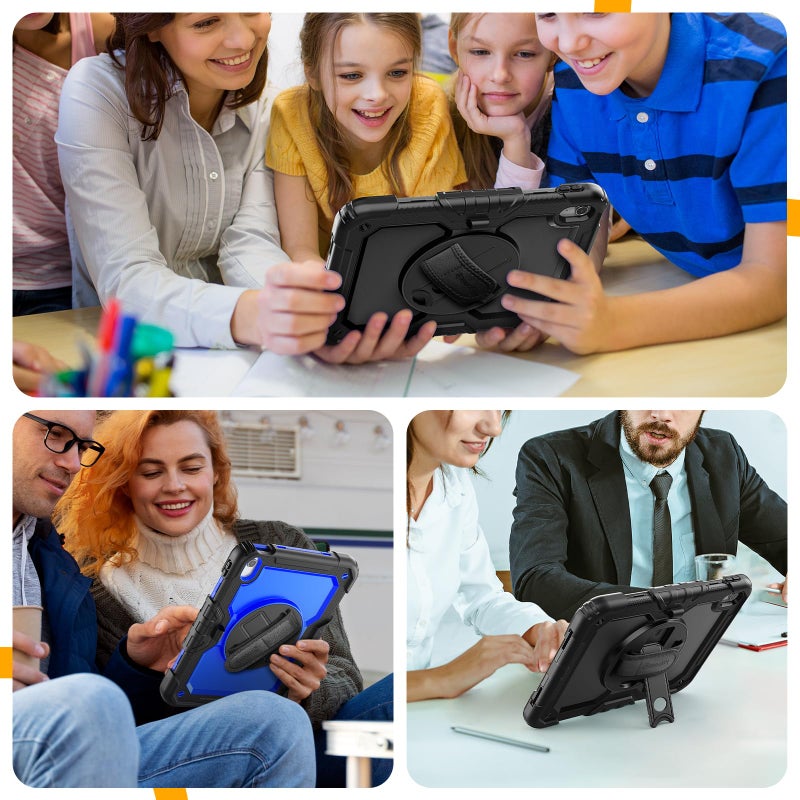 timecity for iPad (A16) 11th/ 10th Generation Case 11''/ 10.9 Inch (2025/2022) - Heavy Duty Protective Cover with Screen Protector, Stand, Shoulder Strap & Pencil Holder | Kids-Friendly - Black - Image 5