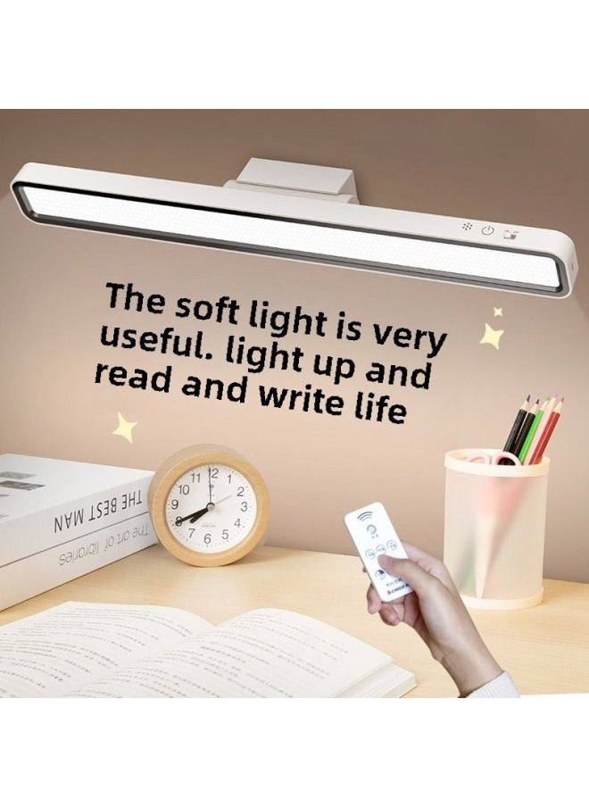 Generic - # Small Desk Lamp College Students Learn To Charge LED Eye Protection Lamp Desktop Cool Dormitory Lamp Bed Magnetic Hanging Lamp-Color:Hot Selling❤3000 Ma☆32cm Three-color Light Rechargeable Model White❤Cool Lamp, Touch Switch - Image 1