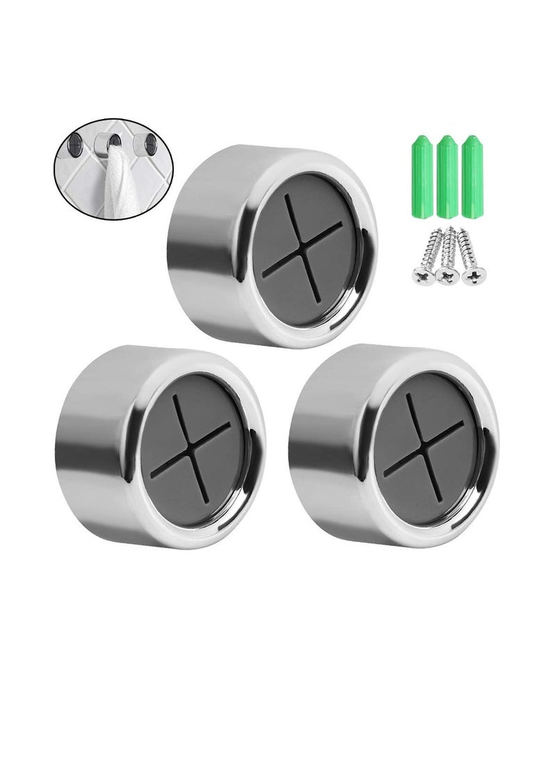 Excefore Self-Adhesive Kitchen Towel Holder Kitchen Hooks Round Wall Mount Hook Hand Towel Holder