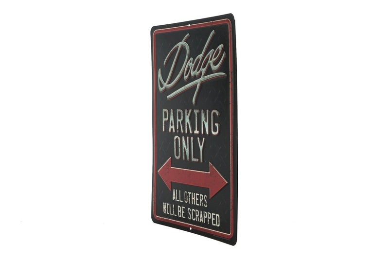 Open Road Brands Dodge Parking Only Embossed Metal Sign - Vintage Dodge Sign for Garage - All Others Will Be Scrapped - Image 2