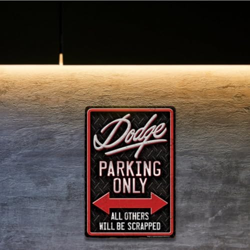 Open Road Brands Dodge Parking Only Embossed Metal Sign - Vintage Dodge Sign for Garage - All Others Will Be Scrapped - Image 5
