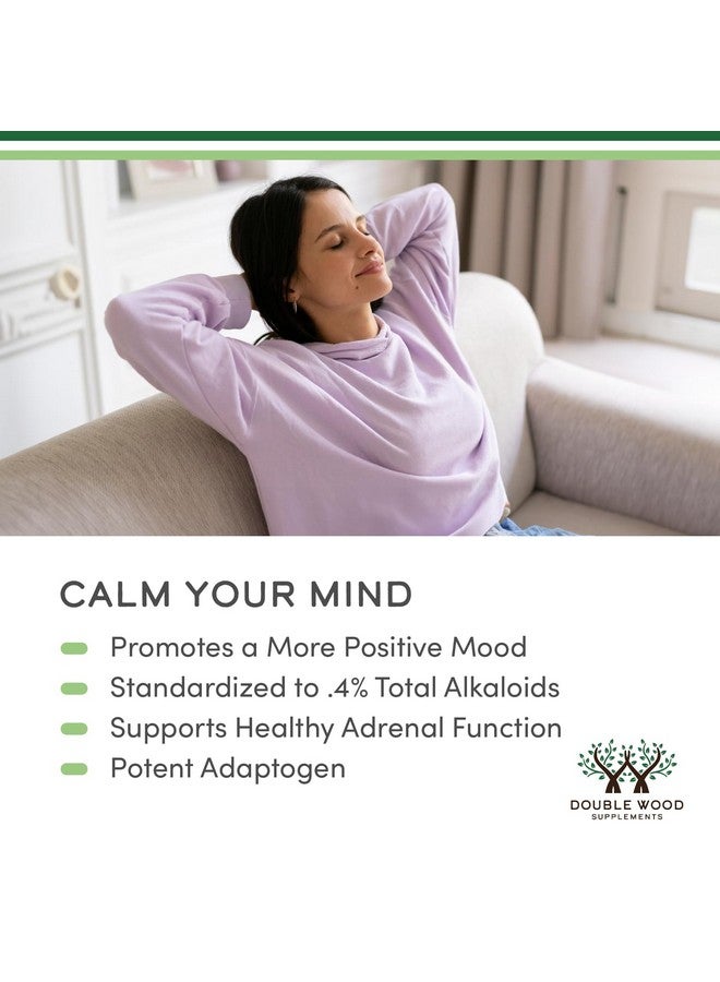 Double Wood Supplements Kanna Extract Supplement (Sceletium Tortuosum) - 50mg Per Capsules, 120 Count - for Relaxation and Peace of Mind (Min .4% Total Alkaloids) Non-GMO, Gluten Free, Vegan Safe by Double Wood - Image 5