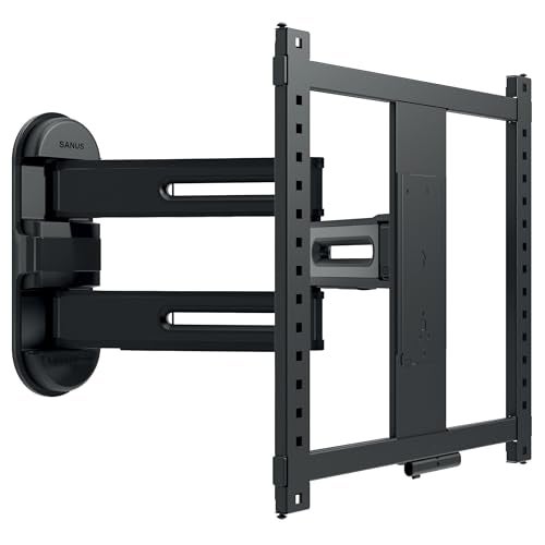 SANUS Height Adjustable Full Motion TV Wall Mount for 32” to 65” TVs – Raise or Lower TV 3” After Install – Maximizes Compatibility with Your Setup – 3 Step DIY w/Smooth Extension, Tilt & Swivel - Image 1