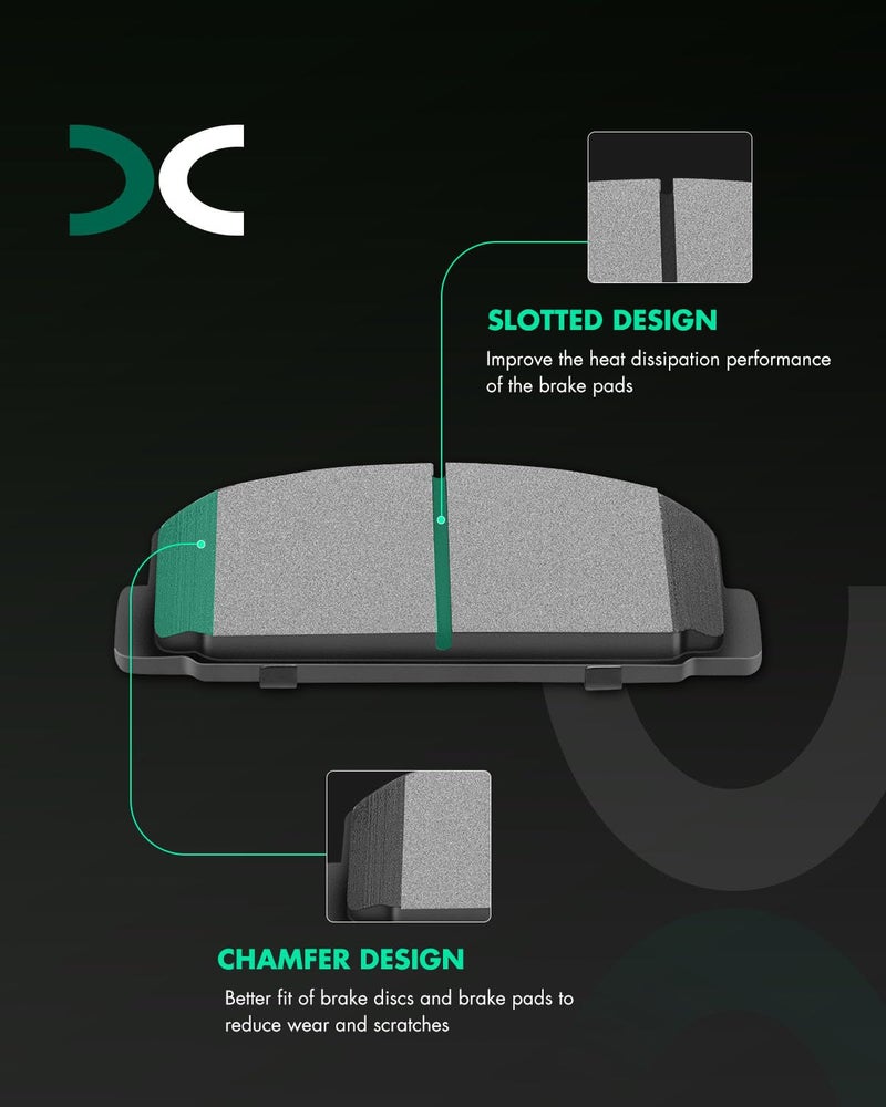 SCITOO D482 Rear Ceramic Brake Pads Sets Fit For Chevy Cobalt,For Ford,For Jaguar,For Mazda,For Pontiac,For Saab,For Saturn,For Volvo - Image 2