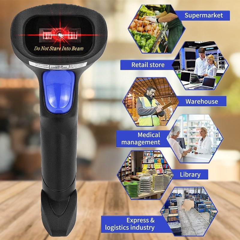 SHREYANS ماسح ضوئي USB لرموز 1D/2D/QR لتجربة مسح سريعة وعالية السرعة | قارئ باركود محمول سلكي | معتمد من BIS | ضمان لمدة 2 سنوات - Image 4